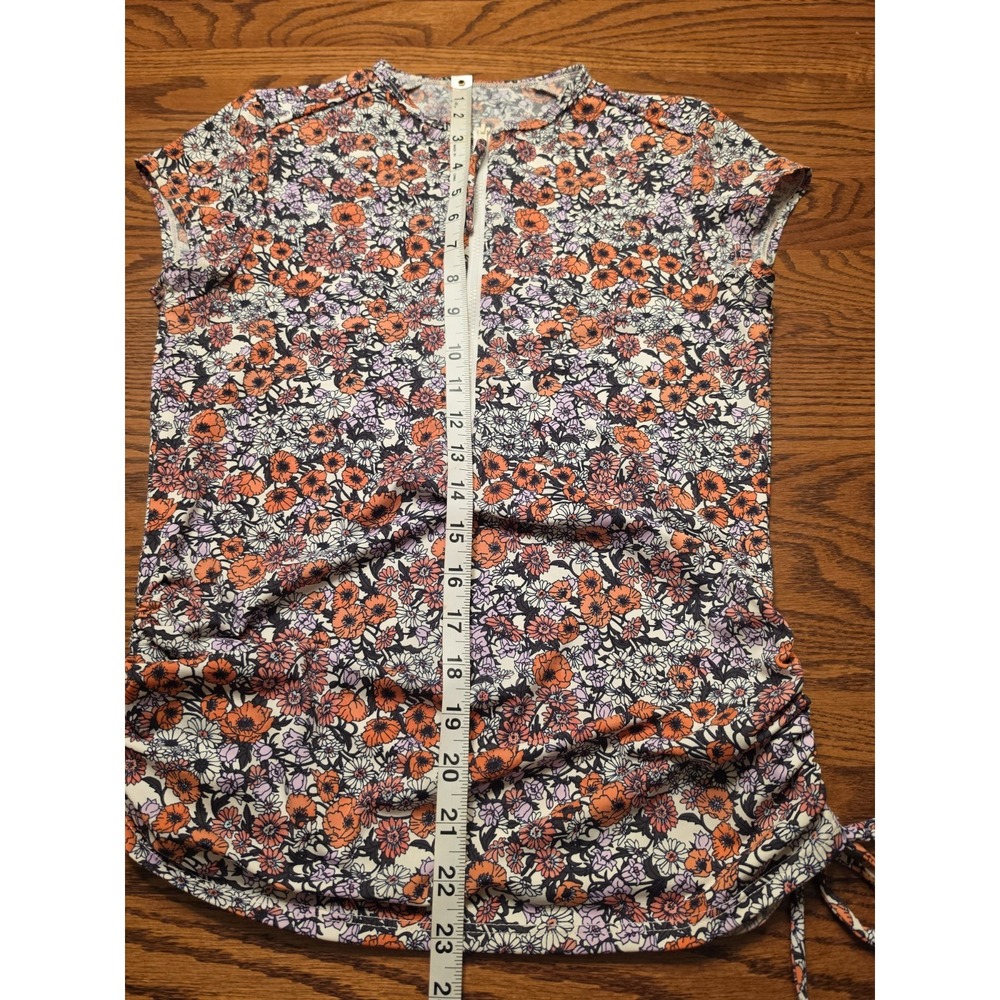 Carve Designs Dawson Cap Sleeve Rashguard Womens Small 1/2 Zip Ruched Sides - Picture 7 of 8